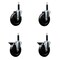Service Caster 5'' Soft Rubber Wheel Swivel 3/4'' Expanding Stem Caster Set 2 Brakes, 4PK SCC-EX20S514-SRS-2-PLB-2-34 - alternate 1